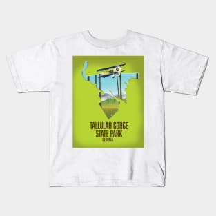 Tallulah Gorge State Park map Kids T-Shirt